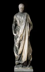 Habakkuk, kalt lo Zuccone, eller Elisja. Marmorskulptur av Donatello (Donato di Niccolò di Betto Bardi)