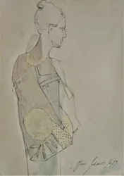 Profil av en elegant kvinne