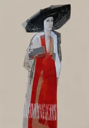 Elegant rød kjole for kvinner
