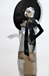 Elegant kvinne med hatt
