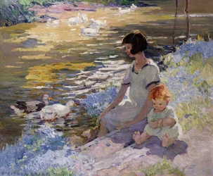 Forglemmegei (olje på lerret)