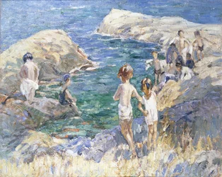 På steinene (olje på lerret)