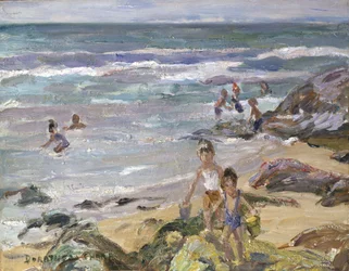Sommer ved havet (olje på plate)