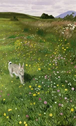 Hare i vårblomster