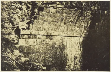 Sirkuspalasset i Chichen-Itza, interiør i et rom, 1859.