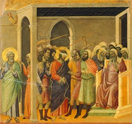 Kristus hånet, detalj, recto av Maestà