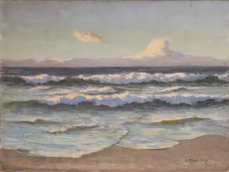 Lilla bølger (olje på lerret)