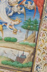 Side fra "La Belle Dame Sans Merci" av Alain Chartier, Paris, tidlig på 1400-tallet