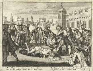 Henrettelse av hertugen av Monmouth, 15. juli 1685 etsning.