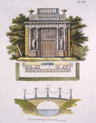 Hagedekorasjoner, fra Magazine of Garden Gems av G. van Laar, utgitt 1802