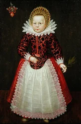 Portrett av et barn (olje på panel)