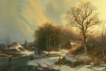 Figurer på en frossen elv