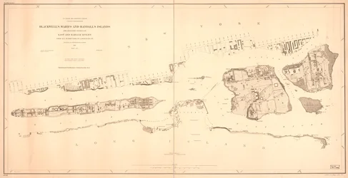 Blackwells, Wards og Randalls øyer og tilstøtende kyster av elvene East og Harlem fra 51st St. New York til Lawrence
