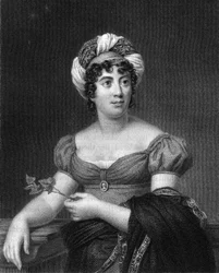 Germaine de Stael , fransk forfatter, romanforfatter og politisk propagandist, 1836.