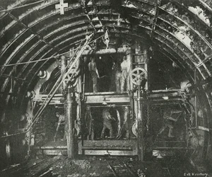 Kjører tunnelen for Waterloo og City Railway, c1897