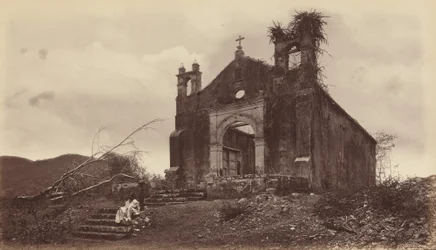 Ruinene av kirken San Miguel, Panama, 1877.