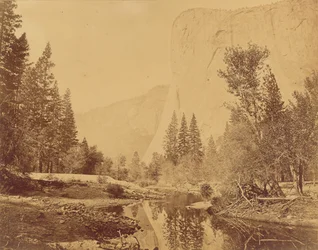 Tutokanula. Yosemite-dalen. (Den store høvdingen) «El Capitan». 3500 fot høy.