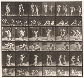 Plate 245. To modeller snurrer rundt og sitter på bakken