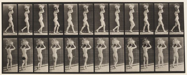 Plate 33. Gående, 14-lb. Kurv på hodet, hender hevet, 1872-1885