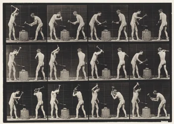 Plate 374. Smeder, to modeller, hamring på ambolt