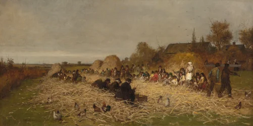 Husking Bee, Island of Nantucket, 1876.