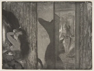 Skuespillerinner i garderobene deres, 1879-80.