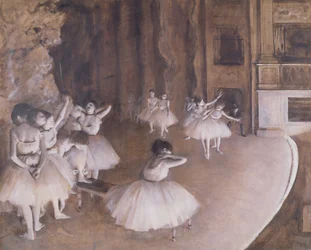 Ballettøvelse på scenen
