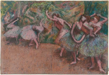 Ballettscene, ca. 1907 (pastell på grønnaktig gjennomsiktig kalkerpapir)