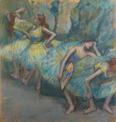 Ballettdansere på scenen. Rundt 1890-1900