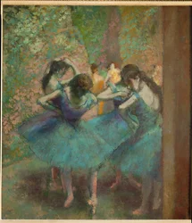 Blå dansere (olje på lerret)