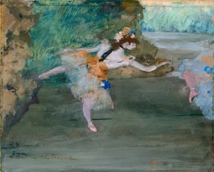 Danser på scenen, ca. 1877.