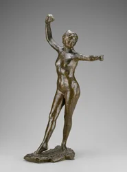 Danser klar til å danse, høyre fot fremover, modellert 1882-95 rollebesetning 191921.