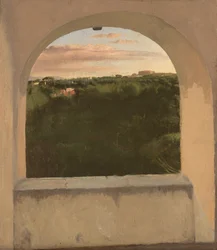 Degas - Italiensk landskap sett gjennom et takvindu, ca. 1856–59, L 48