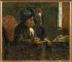 Dobbeltportrett av Marcellin Desboutin og Ludovic Lepic (olje på lerret)