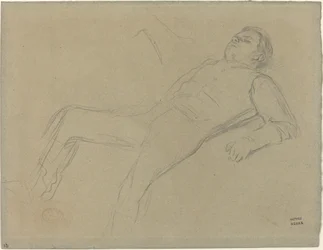 Fallen Jockey-studie for Scene from the Steeplechase: The Fallen Jockey, ca. 1866.