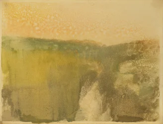 Grønt landskap, ca. 1890 (monotype på papir)