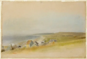 Hus på klippekanten ved Villers-sur-Mer, 1869