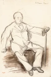Jules Perrot, studie for Danseren Perrot, sittende, ca. 1880