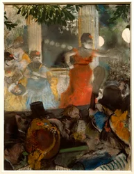 Kafekonserten, med ambassadører Pastellmaleri av Edgar Degas (1834-1917) 1876 Søn. 0,36 x 0,28 m Lyon. Museum of Fine Arts