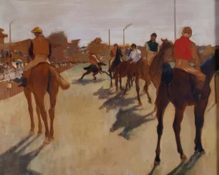 Paraden, også kjent som Racehorses foran tribunen