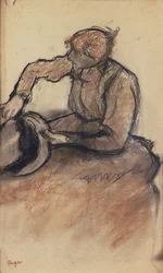Milliner trimmer en hatt, ca. 1898