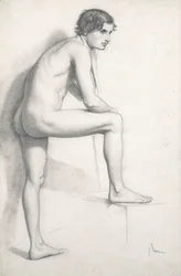 Nakenstudie, ca. 1858