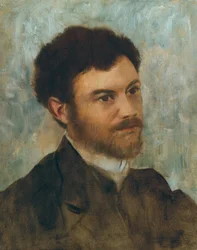 Portrett av en mann; Portrait d"homme, ca. 1868-1872