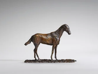 Studie av en Mustang, original voks fra 1860-tallet, støpt i 1921.