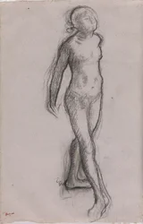 Studie av en naken danserinne, ca. 1878-79
