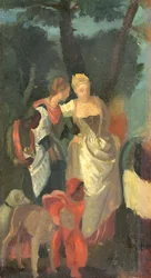 Funnet av Moses, etter et maleri av Veronese, sent på 1860-tallet