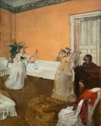 Sangrepetisjonen. Omkring 1869. Olje på lerret.