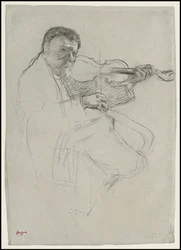Fiolinisten, Studie for "The Rehearsal", ca.1879