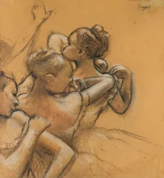 Tre dansere, ca. 1895–99 (pastell og kull på papir)