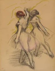 To dansere; To dansende jenter, ca. 1889